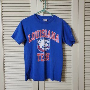 Vintage Style Louisiana Tech Bulldogs Tee Size S